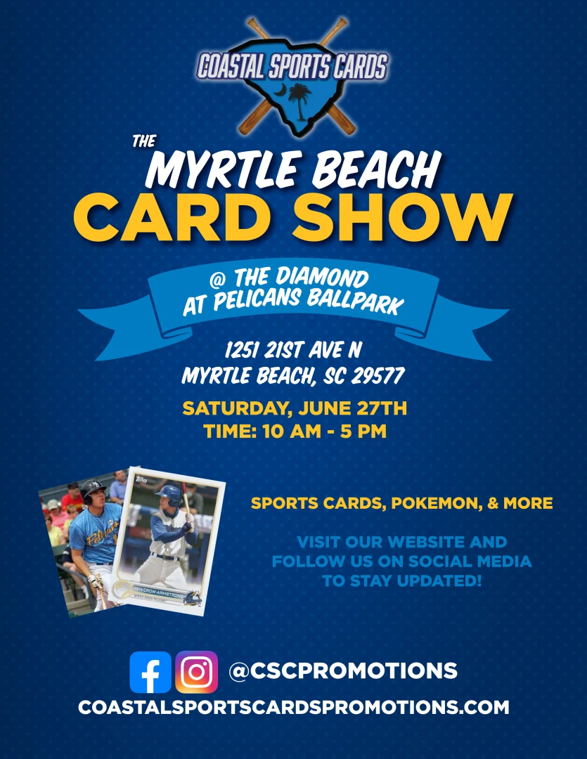 pokemon cards myrtle beach The Collectors Expo wouldn't be possible without the incredible companies that support our hobby. A huge thank you to our Official Sponsors:  @gradedguard  @pristineauction  @jsaloa From premium Myrtle Beach Sports Cards &