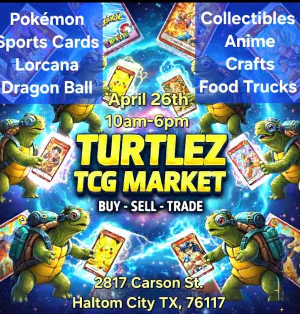 TURTLE'Z Card and collectibles MARKET · Sun, Apr 26, 2026 | Treasure