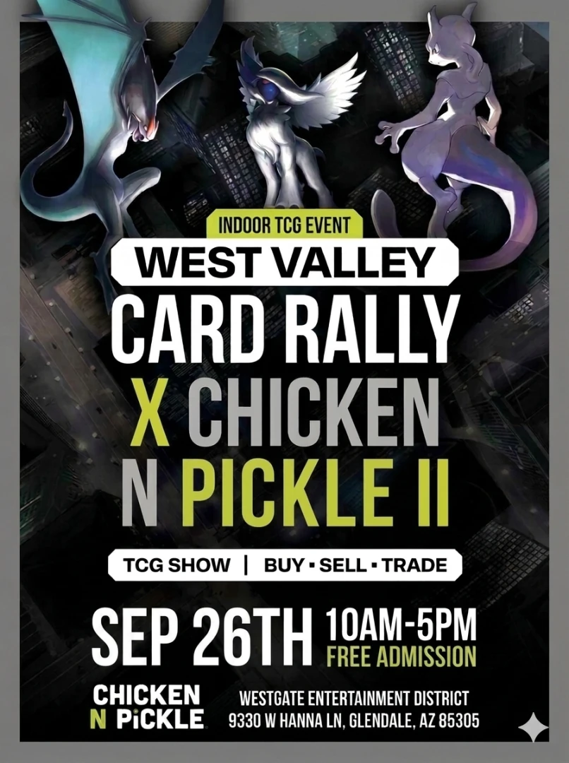 West Valley Card Rally X Chicken N Pickle II · Sat, Sep 26, 2026
