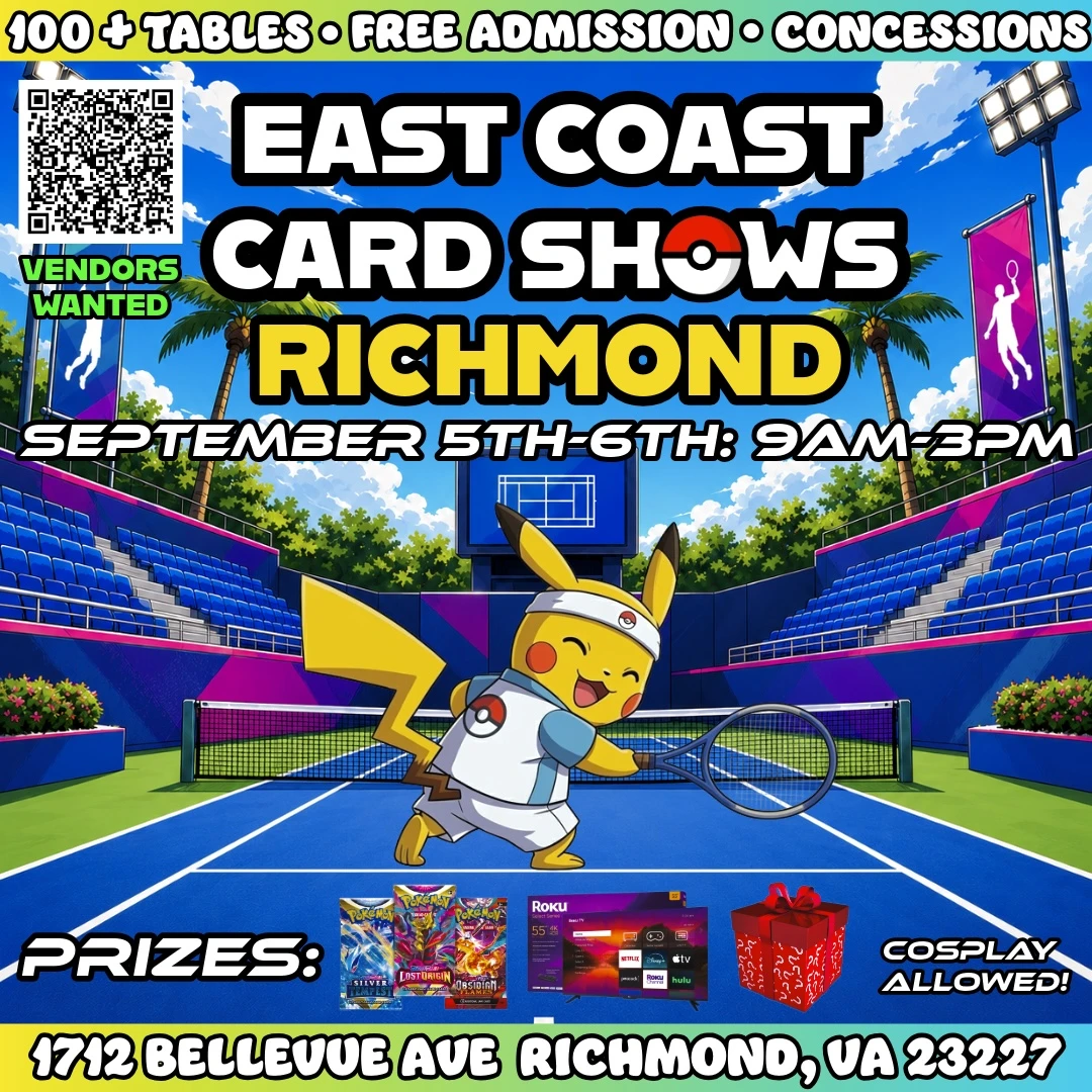FREE Pokémon & Sports Card Show - Richmond, VA - September 5-6