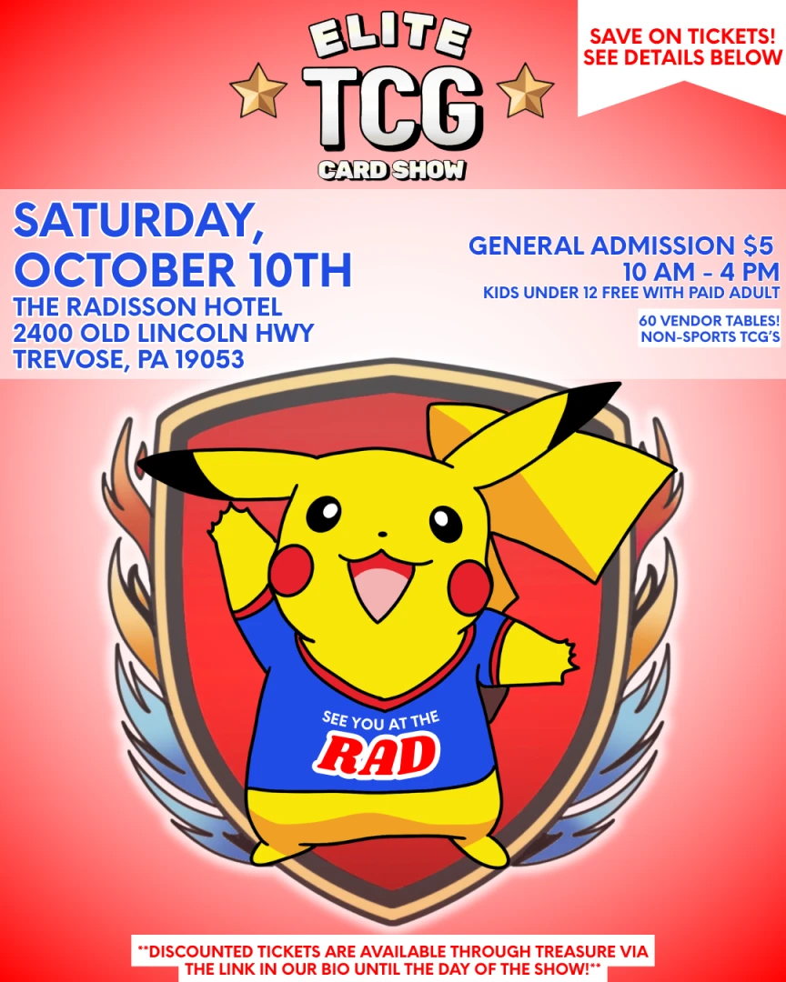 Elite TCG Card Show - October 10th, 2026 · Sat, Oct 10, 2026